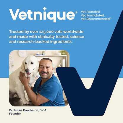 Vetnique Glandex Anal Gland Soft Chew Treats with Pumpkin for Dogs Digestive Enzymes, Probiotics Fiber Supplement for Dogs Boot The Scoot (Bacon Flavor Chews, 30 Count)