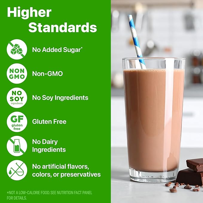 Orgain Organic Vegan Protein Powder, Creamy Chocolate Fudge - 21g Plant Protein, 7g Prebiotic Fiber, Low Net Carb, No Lactose Ingredients, No Added Sugar, Non-GMO, For Shakes & Smoothies, 1.02 lb