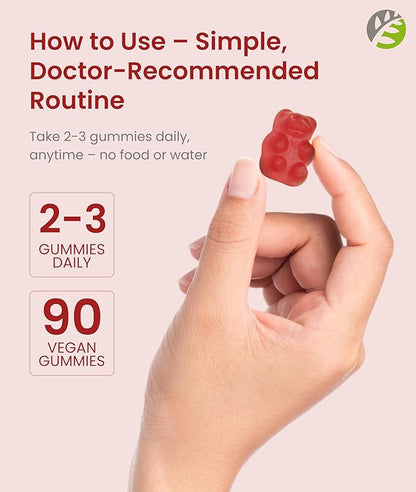BariSlim Bariatric Calcium Gummies - Specially Formulated Bariatric Vitamins for Patients After Weight Loss Surgery - Supports Energy Levels & Bone Health | Strawberry (90 Vegan Gummies)