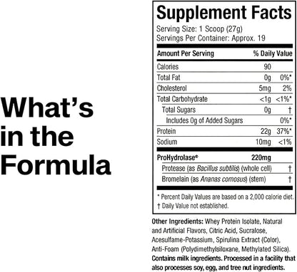 MuscleTech Whey Protein Powder Clear Whey Protein Isolate Whey Isolate Protein Powder for Women & Men Clear Protein Drink 22g of Protein, 90 Calories Lemon Berry Blizzard, 1.1lb(19 Servings)