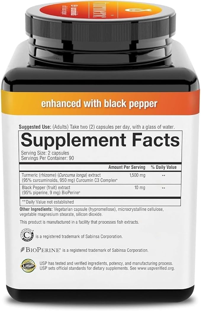 Youtheory Turmeric Extra Strength - 1,000 mg - Supports Muscle & Joint Health* - Contains Bioenhancers, Curcuminoids & Herbal Extracts - USP Verified - 180 Vegetarian Capsules, 2 Pack (180-Day Supply)