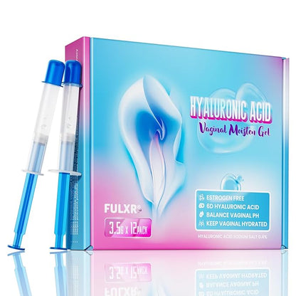 Vaginal Moisturizer, Moisturizing Vaginal Gel with 14mg Hyaluronic Acid-Natural, Gentle Hydration, Hormone-Free Gel for Dryness Relief & pH Balance (12pack)