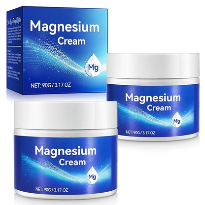 ReliCo Magnesium Cream - 2pcs Pure Magnesium Oil with Vitamin E, Magnesium Lotion for Men Women
