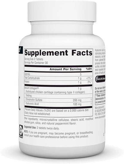 Source Naturals Hyaluronic Acid, 50mg, 60 Tablets