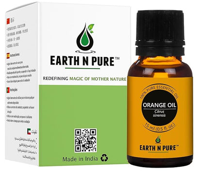 Earth N Pure Orange Essential Oil Natural and Therapeutic Grade 15 ml