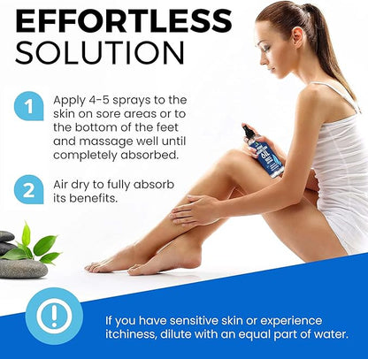 Pure Magnesium Oil Spray 12oz - Topical Magnesium Spray for Sleep & Feet - Extra Strength - USP Grade - 100% Natural and Organic Oil for Muscle Pain & Cramps - Less Sting - Less Itch - Made in USA