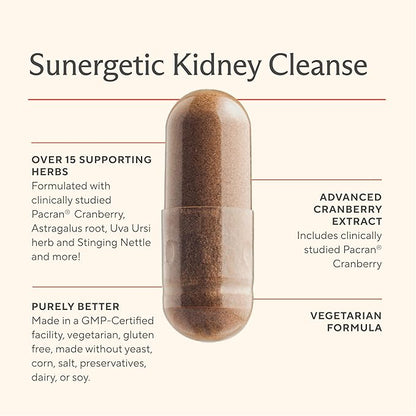 Premium Kidney Cleanse Supplement – Powerful Kidney Support Formula With Cranberry and Astragalus- Helps Support Healthy Kidneys & Urinary Tract Support - Kidney Cleanse Detox & Repair – 60 Capsules