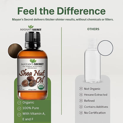 Pure Carrier and Essential Oils for Skin Care, Hair, Body Moisturizer for Face-Anti Aging Skin Care (Shea Nut Oil Organic, 4oz)