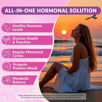 2 Pack Myo-Inositol & D-Chiro Inositol, Hormone Balance for Women | Sugar Free Inositol Gummies w/ Omega 3, MTHF Folate, Vitamin D3, B12, Magnesium & Zinc for Ovarian Health, Ideal 40:1 Ratio, Vegan