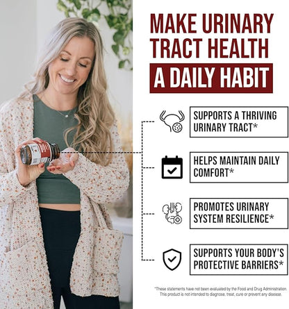 CranEaze®: Cranberry Juice Extract Plus D-Mannose – 36 mg PAC, 100% Soluble PAC - Supports Urinary Tract Health – Most Effective Cranberry Pills for Women, UTI Cranberry Supplement - 60 Capsules