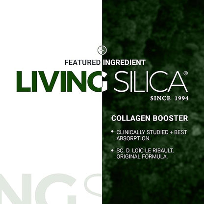 Living Silica ORGONO Plant-Based Collagen Booster | Horsetail Extract & Rosemary | Supports Collagen & Elastin for Joint & Bone Health, Glowing Skin, Strong Hair & Nails | 33.85 Fl Oz
