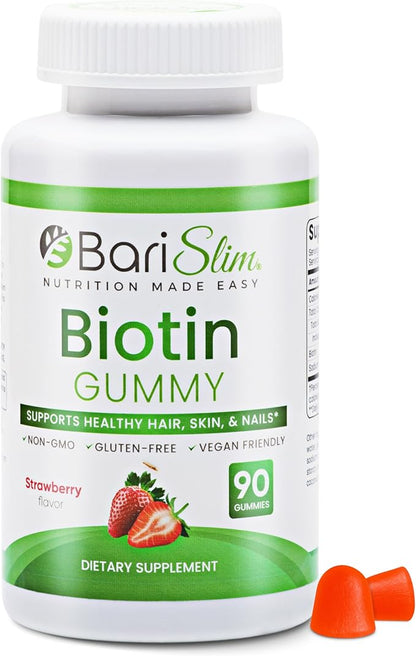BariSlim Bariatric Vitamin Biotin Gummies - Specially Formulated Gummy Vitamin for Patients After Weight Loss Surgery - Easy to Digest and Great Tasting Fruit Flavors | 90 Fruit Chews