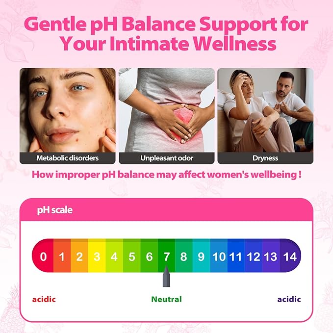 Her Juicy Feminine Probiotics Gummies with Slippery Elm Supports pH Balance Gut Health & Immune System Promote Vaginal Health for Women 40 Pineapple Gummies