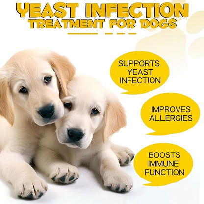 Yeast Infection Treatment for Dogs 60ml, Dog Ear Infection Treatment Supports Dog Itch Relief, Dog Herbal Supplement, Helps to Support Itch Relief