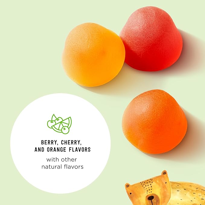 Amazon Brand - Mama Bear Organic Kids Multivitamin, 60 Gummies, 1 Month Supply (Packaging May Vary), Berry, Cherry & Orange (Pack of 2)
