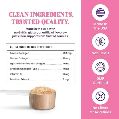 Premium 5X Collagen Powder for Dogs - Types I, II, III, V & X - Skin, Join, Gut & Coat Support - Collagen Powder with Bamboo & Vitamin C, 180 Scoops 4.28 oz