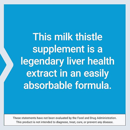 Life Extension Advanced Milk Thistle, Liver Health Supplement, Liver Detox, Cell Division, silymarin, silybin, bioavailable, Gluten Free, Non-GMO, 120 softgels