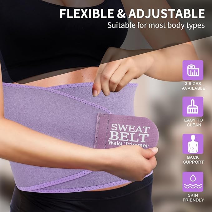 Lisacool Waist Trainer for Women,Waist Sweat Band for Women,Belt for Weight Loss, Belly Band,Stomach Wrap Lumbar Support