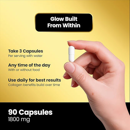 Cocó March N.M.D. Molecular Multi-Collagen - Types I, II, III, V & X – Hair, Skin, Nails & Joint Support for Women & Men – Low Molecular Weight Collagen, Gluten Free, Dairy Free, Soy Free, 90 Capsules