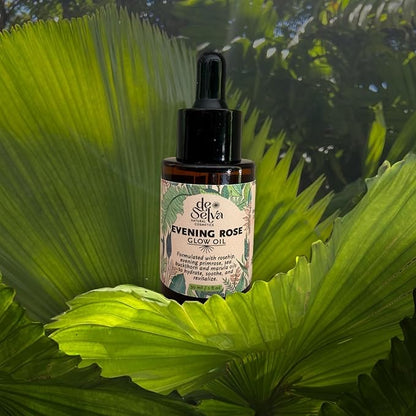 DeSelva Evening Rose Glow Oil – Hydrating Face Oil with Squalane, Rosehip & Marula Oil | Lightweight & Nourishing for All Skin Types | Floral Rose Scent | 1 fl oz