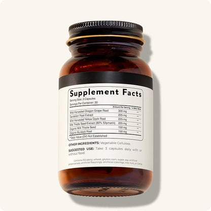 Blisque – Liver Complex Supplement to Detox, Cleanse, and Repair the Liver | Doctor Approved | Natural Ingredients | Milk Thistle, Dandelion, and Burdock Root | 90 Capsule Pills