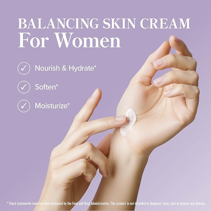 Advanced Estro-Life Balancing Skin Cream for Women | Cosmetic Skin Cream with Estriol, Wild Yam, Black Cohosh, Vitamin A, Black Currant Oil & Manganese | Paraben-Free | 80 Applications | 4oz Pump