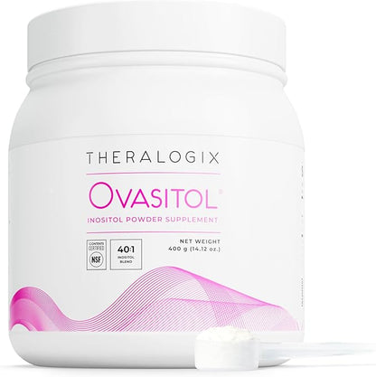 Theralogix Ovasitol Inositol Powder - 90-Day Supply - Myo-Inositol & D-Chiro Inositol for Hormone Balance & Ovarian Function Support* - NSF Certified - 400 g (180 Servings)