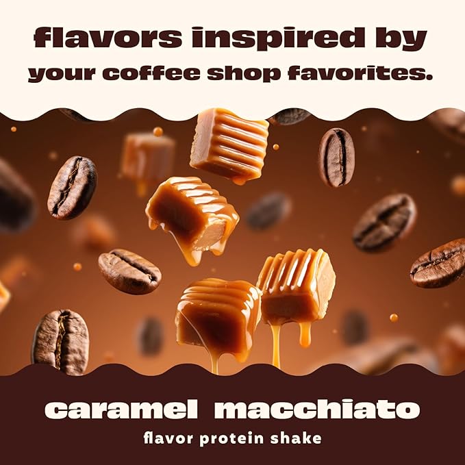 Premier Protein COFFEEHOUSE Caramel Macchiato Protein Shake with Caffeine for Energy – 30g Protein, No Added Sugar, 24 Vitamins & Minerals, 11.5 fl oz, 12 Pack