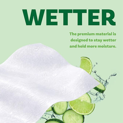 Extra Large Bath Wipes for Adults Bathing No Rinse - 120 Disposable Body Cleansing Wipes for Men, Women & Elderly - Great for Gym, Camping, Post Surgery - Cucumber Lime