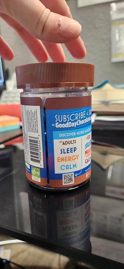 Good Day Chocolate Melatonin for Adults [ 2 Pack ] - Fair Trade Non-GMO Chocolate with Chamomile and Melatonin 1 mg - Adult Melatonin, Adult Natural Sleep Aid Supplement