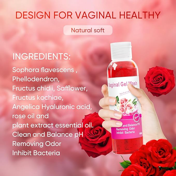 Feminine Wash & Yoni Soap Bar & Yoni Oil Ph Balance Feminine Wash, Yoni Wash for Vaginal Moisturizer Remove Odor, 3.53OZ Yoni Bar 5.07 Fl.Oz Vaginal Wash & 1 Fl.Oz Yoni Oil, Rose Scent