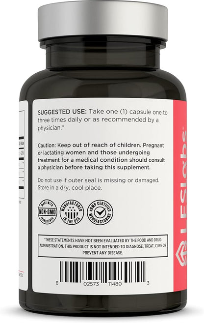 LES Labs Insulin Health – Metabolic Health and Support, Lipid & Carbohydrate Metabolism – Berberine, Chromium, Olive Leaf, Alpha Lipoic Acid & Vanadium – Non-GMO Supplement – 60 Capsules