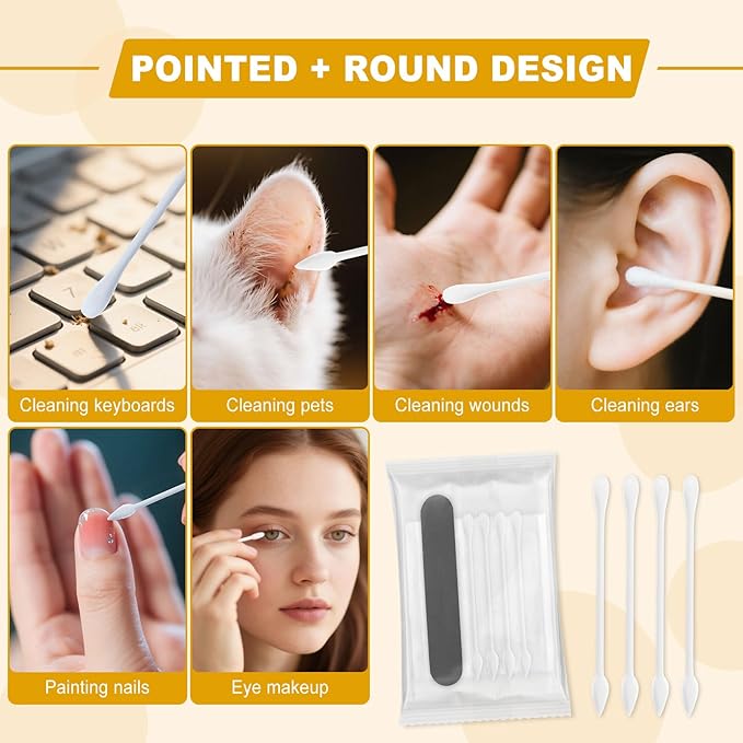 Hotel Vanity Kit Individually Wrapped Bulk Travel Cleaning Kit for Hotels Disposable Travel Size Hotel Hospitality Supplies Hygiene Kits for Homeless in Bulk Square Cotton (100)