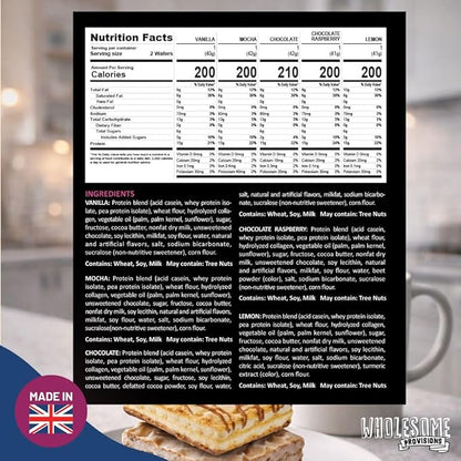 Protein Wafer Squares, Value Variety Pack, 15g Protein, Low in Sugar, 10 Squares Total, Light and Crispy, Includes Vanilla, Mocha, Chocolate, Lemon, Chocolate Raspberry (Variety, 4 Pack)