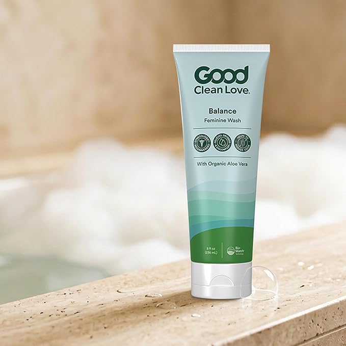 Good Clean Love Balance Feminine Wash, pH-Balanced Vaginal Moisturizer Cleanser for Women with Natural Ingredients, Gentle Cleansing Feminine Care Product, Reduces Vaginal Dryness & Odor, 8Oz (2-Pack)
