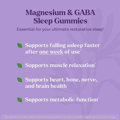 Natrol Sleep & Restore Magnesium Glycinate Blend Gummies,Magnesium for Sleep Aids for Adults,Melatonin-Free,Cherry Flavored,30 Day Supply,(Pack of 2)