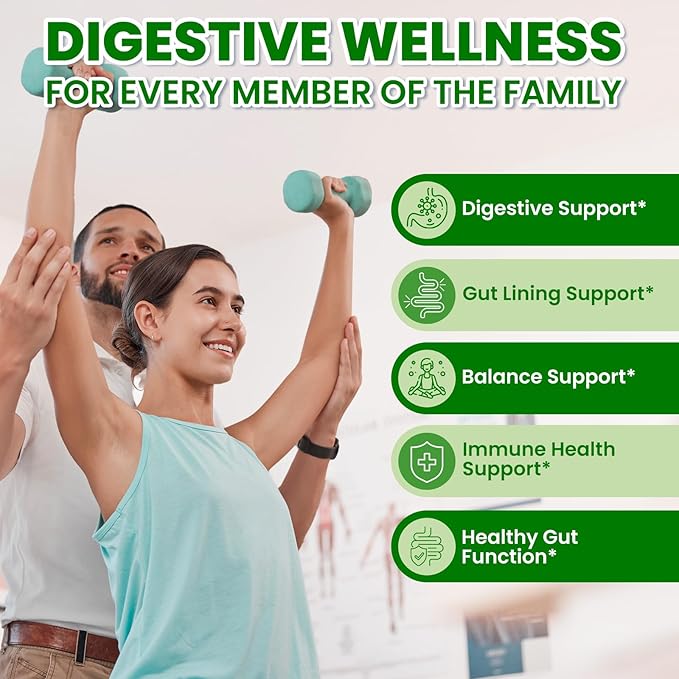 Gut Health Supplement with Prebiotics, Postbiotics & Probiotics for Digestive Health for Women & Men, 80 Billion CFU Probiotics for Gut and Digestion, Immune Support, 90 Capsules
