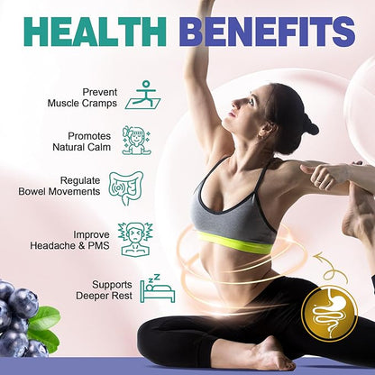 Magnesium Complex Gummies 400 mg for Women Men with Prebiotics and Probiotics, Triple Calm Magnesium Glycinate Malate Citrate Gummy Supplement for Relaxation & Digestive Health-Sugar Free, Vegan 120ct
