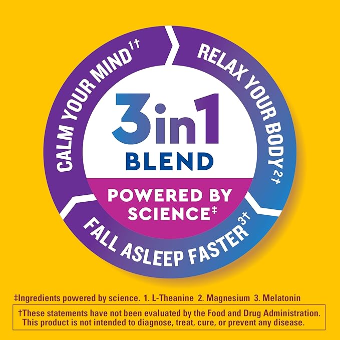 Nature Made Wellblends Sleep and Recover, Sleep Aid with Melatonin 3mg to Support Restful Sleep, plus L theanine 200mg and Magnesium Citrate, 44 Gummies