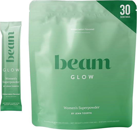 Beam Glow Hormone Balance Supplement for Women – Cortisol Supplement for Women, PMS Relief Supplement, Perimenopause & PCOS Support, Womens Vitamins, Thyroid Support with Ashwagandha & Selenium