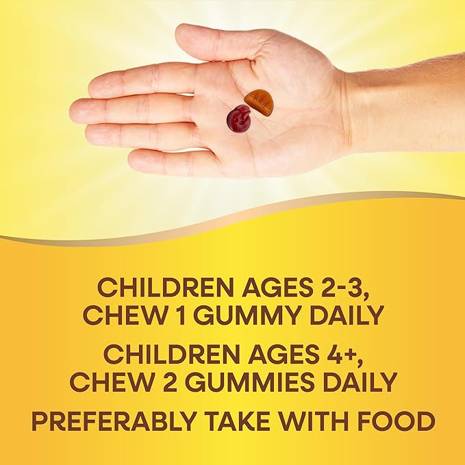 Nature’s Way Alive! Kids Zero Sugar Gummy Multivitamins, for Kids Ages 2+, Supports Bone, Eye & Immune Health*, No Sugar Alcohols, Plant-Based Sweeteners, Berry-Citrus Flavored, 60 Gummies