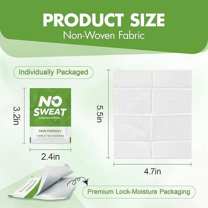 80 Pcs Travel Deodorant Wipes, Mini Hypoallergenic Body Wipes for Underarm Antiperspirant & Skin Cleansing, Travel Size Individually Wrapped Bulk, Hygiene Essentials for Women