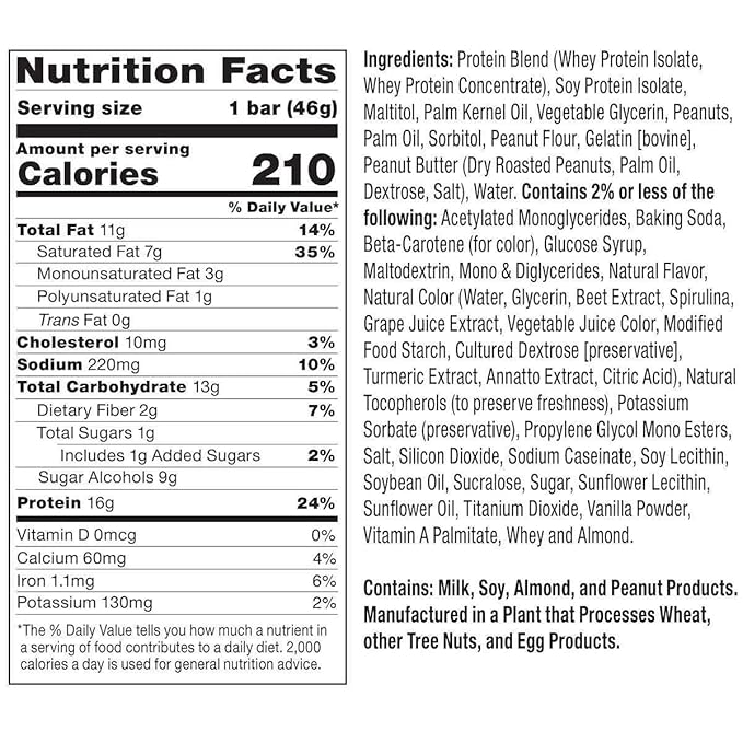 FITCRUNCH Snack Size Protein Bars, 6-Layer Baked Bar, 1g of Sugar, Gluten Free & Soft Cake Core (18 Bars, Peanut Butter and Jelly)