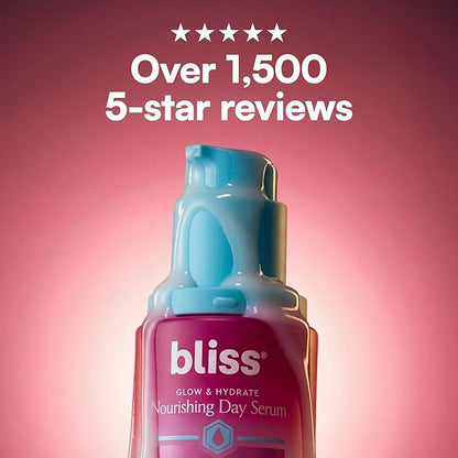 Bliss Glow & Hydrate Serum – Niacinamide + Hyaluronic Acid Face Serum with Vitamin E – Hydrating & Brightening Serum for Dull Skin, Pores & Uneven Tone – Lightweight Daily Skincare, 1 Fl Oz