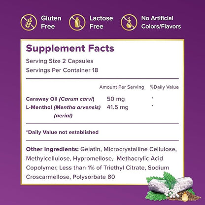 FDgard Gut Health Supplement, Indigestion, Nausea & Bloating, Upset Stomach, 72 Capsules