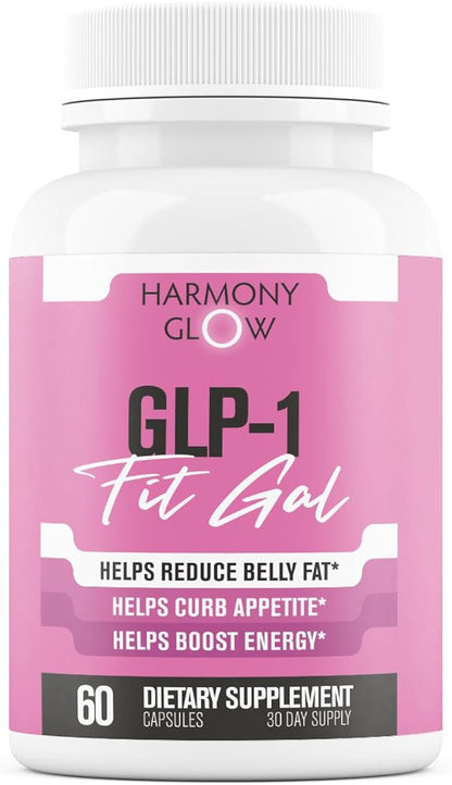 GLP-1 Fit Gal | Weight Loss Pills, Appetite Suppressant & Fat Burner for Women | Supports Healthy Pathways Associated with GLP-1 Activity | 3rd Party Tested Supplement - 60 Capsules for Adults