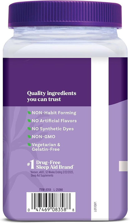 Natrol Sleep & Restore Magnesium Glycinate Blend Gummies,Magnesium for Sleep Aids for Adults,Melatonin-Free,Cherry Flavored,30 Day Supply,(Pack of 2)