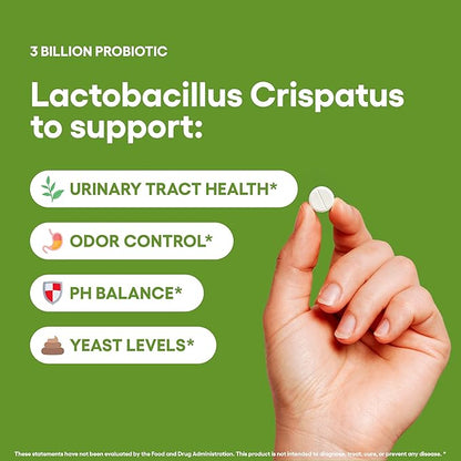 Natural Foundation Supplements Lactobacillus Crispatus Probiotic Supplement 240 Tablets 3 Billion CFU Probiotics for Women Supports Vaginal Digestive & Gut Health (240, Lactobacillus Crispatus)