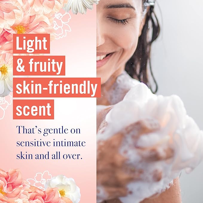 Vagisil Feminine Wash for Intimate Area Hygiene,Scentsitive Scents,pH Balanced and Gynecologist Tested,Peach Blossom,12 oz,(Pack of 6)