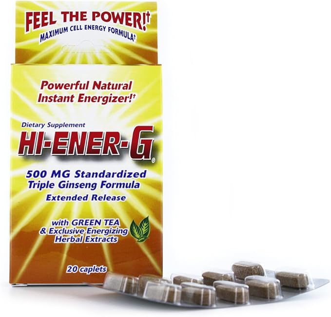 Windmill Consumer Products Hi-EnerG Triple Ginseng Energy Supplement, 500 mg, 20 servings, Multi, (N864)